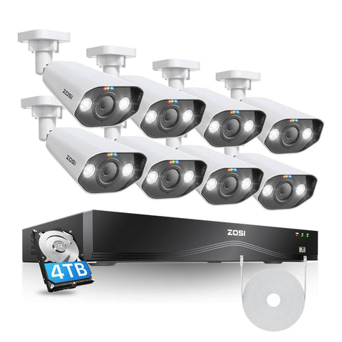 C182 4K 16 Channel PoE Security System(32 Camera Capable) + 4TB Hard Drive