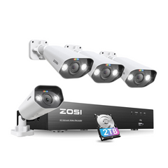 C182 4K 8 Channel Security System + Up to 8 Cameras + 2TB Hard Drive Zosi