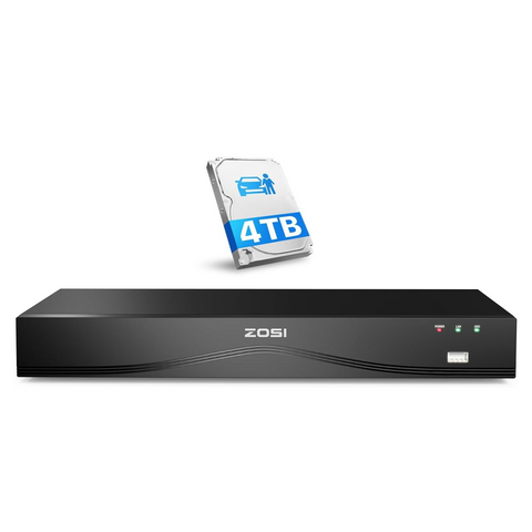 4K 32 Channel Network Video Recorder PoE NVR with 2 Hard Drive Space + Max. 16TB HDD