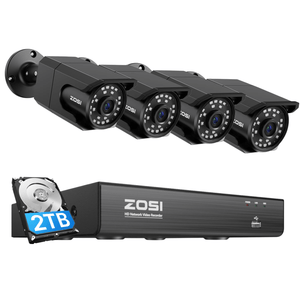 C105 4K 8CH PoE Security System with Audio + Up to 8 Cameras + 2TB Hard Drive
