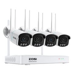 C186 4MP 8-Channel Wireless WiFi Security System + Up to 8 Cameras + 2TB Hard Drive