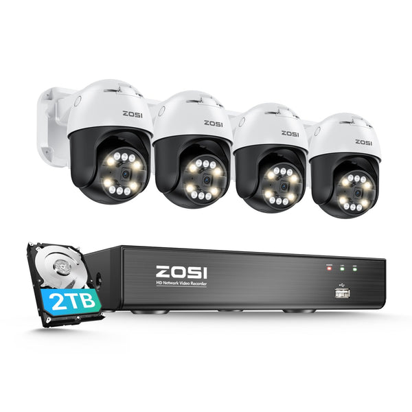 C296 4K Security Camera System + 8-Channel PoE NVR + 2TB Hard Drive