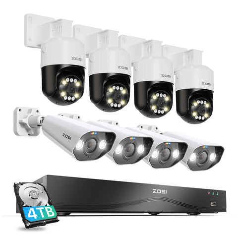 C182/C296 4K 16CH(32CH Expandable) PoE Security System + 4TB Hard Drive