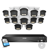 C186A 4K 16 Channel True Color Night Security System + 4TB/8TB + 2-Bay PoE NVR