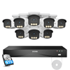 C186A 4K 16 Channel True Color Night Security System + 4TB/8TB + 2-Bay PoE NVR