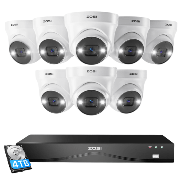 C225 4K 16CH Security System(32-Camera Capable) + 4TB HDD + Optional Dual Hard Drive Zosi