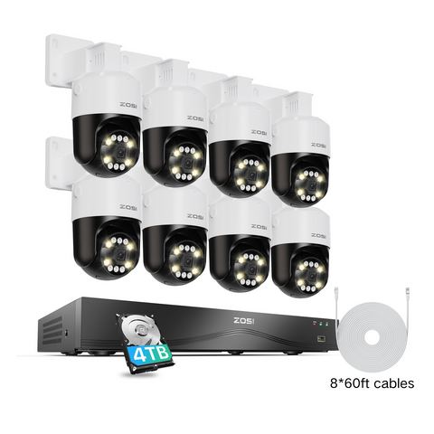 C296B 4K 16 Channel Pan-Tilt  Security System(32-Camera Capable) + 4TB Hard Drive