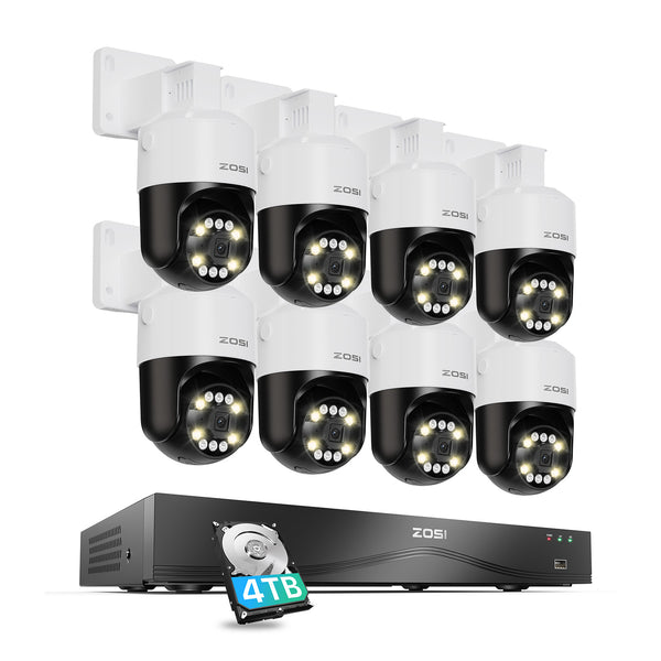 C296B 4K 16 Channel (32CH Expandable) Pan-Tilt PoE Security System + Up To 16TB