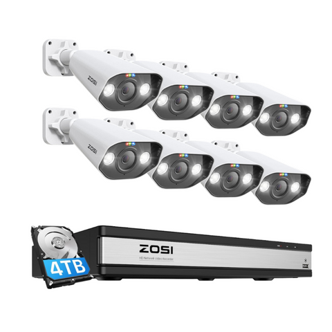 C182 4K 16 Channel PoE Security System(32 Camera Capable) + 4TB Hard Drive