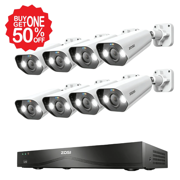 [2*System] C182 4K PoE Security Camera System + 16CH NVR with 4TB Hard Drive