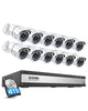 C261 5MP PoE Security Camera System + 4K 16CH PoE NVR + 4TB Hard Drive Zosi