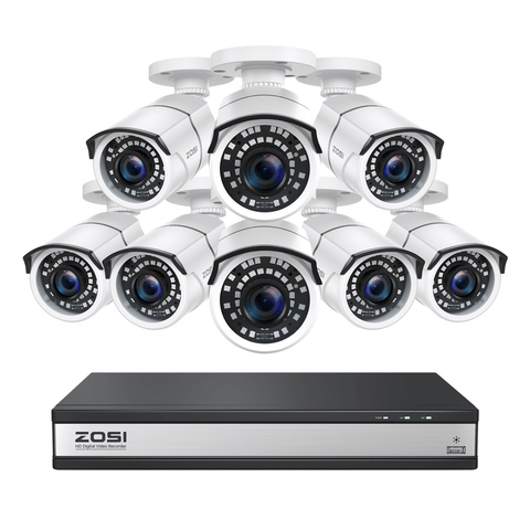 C261 1080P 16 Channel Security System + Up to 16 Cameras + 2TB/4TB Hard Drive