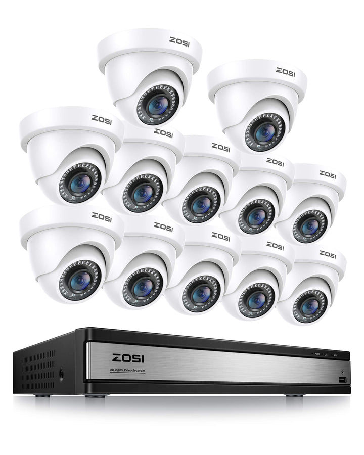 C419 16 Channel 2MP Security System + Up to 16 Cameras +Optional Hard Drive Zosi