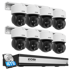 C290 4K PTZ PoE Security Camera System + 4K 16CH PoE NVR + 4TB Hard Drive