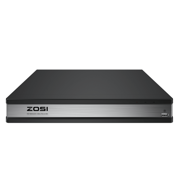 C225 4K 16 Channel 8-Cam PoE NVR System + 4TB Hard Drive Zosi