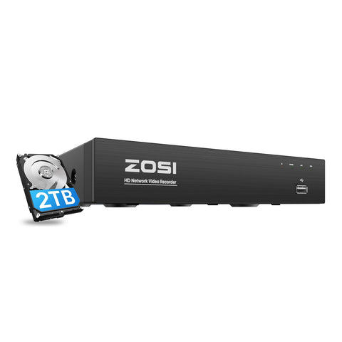 4K 8 Channel NVR + 2TB Hard Drive