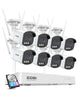 C186 4MP 8-Channel Wireless WiFi Security System + Up to 8 Cameras + 2TB Hard Drive