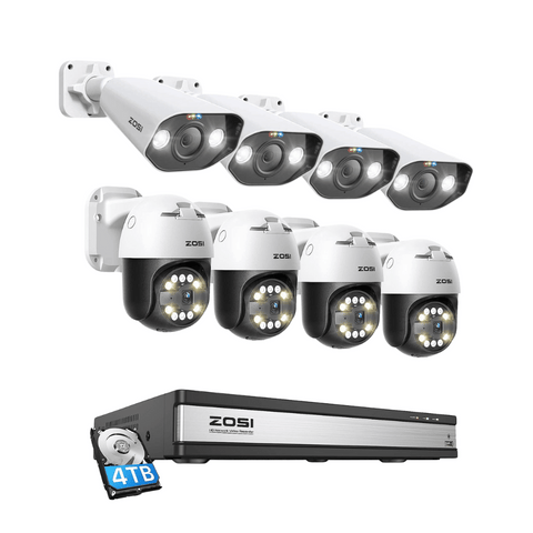 C296/C182 4K 16 Channel PoE Security System + 4TB Hard Drive