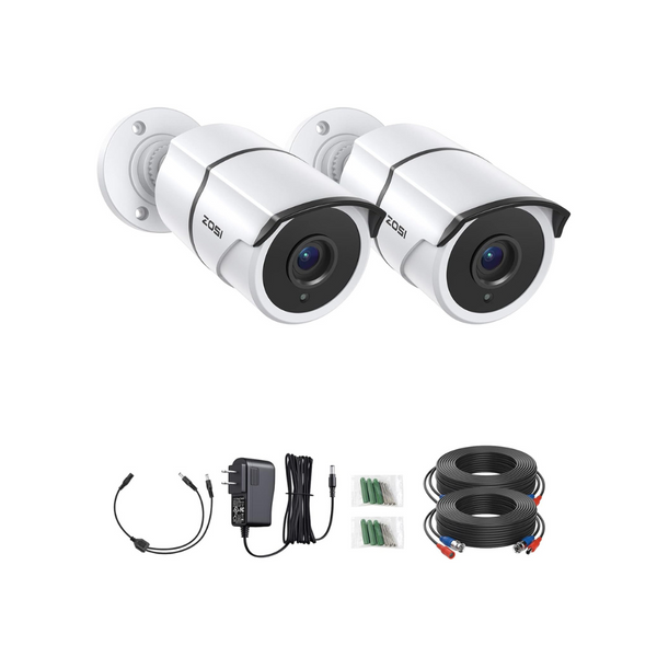 C261 2pack/4pack 1080P Analog Security Cameras with Audio + 60ft BNC (ZG2612B)