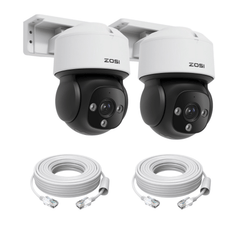 C290M 2pack/4pack 4K UHD PT PoE Camera + 60ft Ethernet Cable