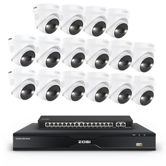 C225 32CH 4K PoE Security Camera System + Max 32 Cameras + 4TB/8TB HDD