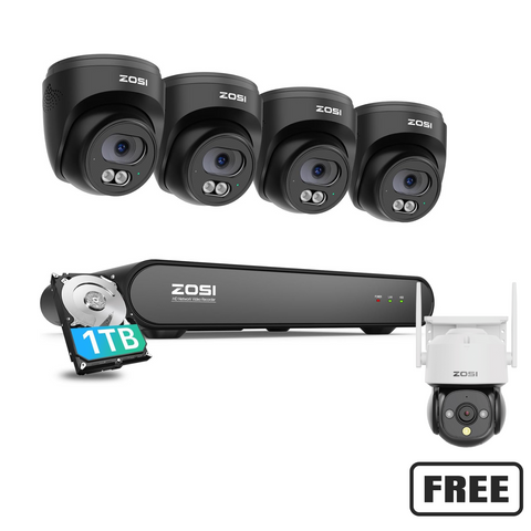 C220 4CH 4MP QHD 2.5K PoE Home Security Camera System