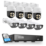 C182 & C296B 4K 8CH PoE Security System + 8CH PoE NVR with 2TB HDD