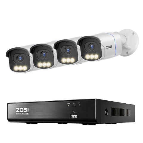 C186A 4K 8CH PoE Security System with Full-Color Night + 2TB Hard Drive
