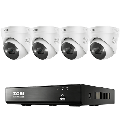 C225 4K 8CH PoE Security Camera System + 4K PoE NVR with 2TB Hard Drive