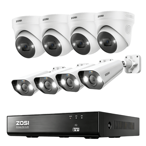 C182 & C225 4K 8CH PoE Security Camera System + 2TB Hard Drive