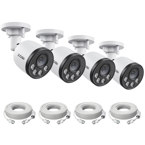 C180 4K PoE Camera with IR Night Vision + 60ft Ethernet Cable