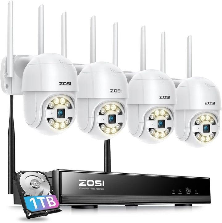 C289 3MP Pan-Tilt Security Camera System + 1TB/2TB Hard Drive Zosi