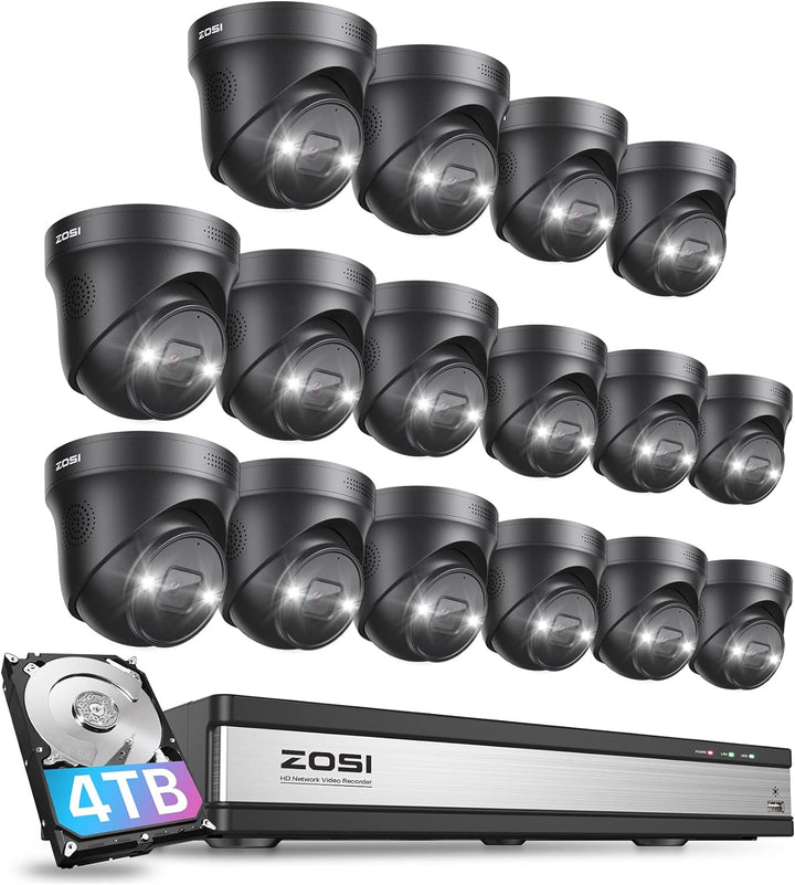 C225 4K 16 Channel Camera System + Up to 16 Cameras + 4TB Hard Drive Zosi