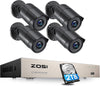 C261 8 Channel 2MP Security Camera System with Audio + Optional 2TB Hard Drive Zosi