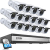 C105 4K 16 Channel Security System + Up to 16 Cameras + 4TB Hard Drive Zosi