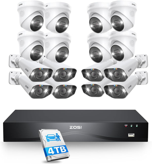 C182/C225 4K 16-Cam Security System(32CH Expandable) + 4TB Hard Drive