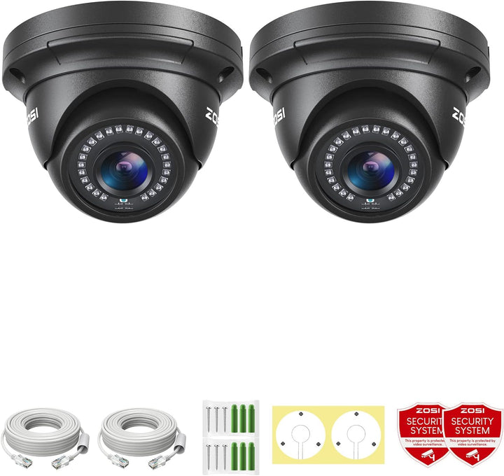 C429 2pack/4pack 5MP Add-on PoE Camera + 60ft Ethernet Cable Zosi