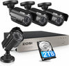 C211 1080P Security Camera System + 8 Channel DVR + Optional 2TB Hard Drive Zosi