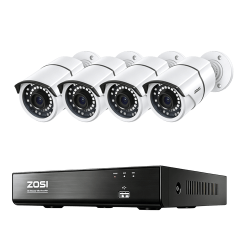 C261 5MP 8CH PoE Security System + 4K PoE NVR with 2TB Hard Drive