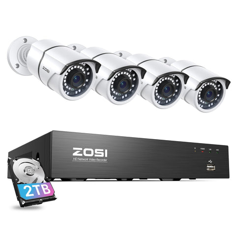 C261 5MP Security System + 4K 8-Channel PoE NVR +  2TB Hard Drive