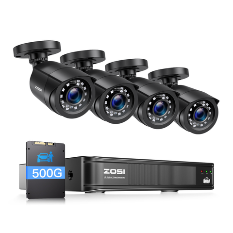 C106 1080P 8 Channel HD-TVI Security Camera System + Optional Hard Drive