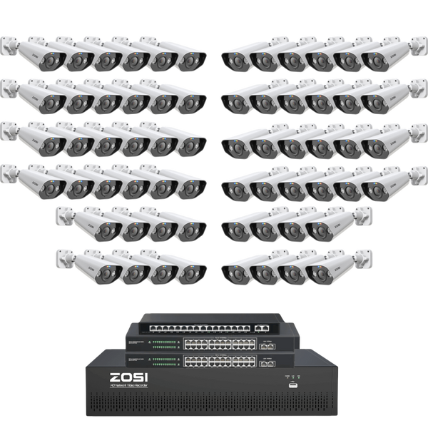 [Includes 16TB]C182 64 Channel 4K PoE Security Camera System for Business + 16TB (4*4TB)