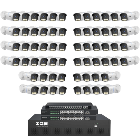 [Includes 16TB]C186A 64 Channel 4K PoE Security Camera System for Business + 16TB (4*4TB)