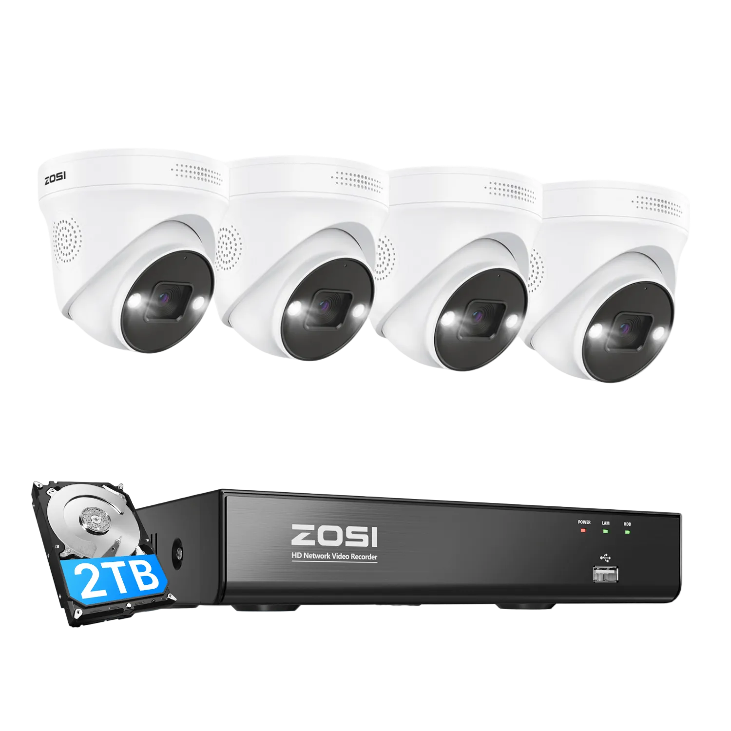 C225 4K 8CH PoE Security Camera System | Starlight Night Vision [Dome ...