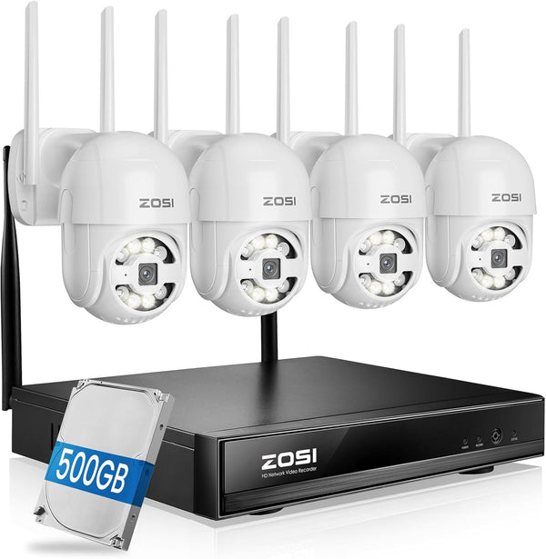 C289 3MP Pan-Tilt Security Camera System + 500G Hard Drive