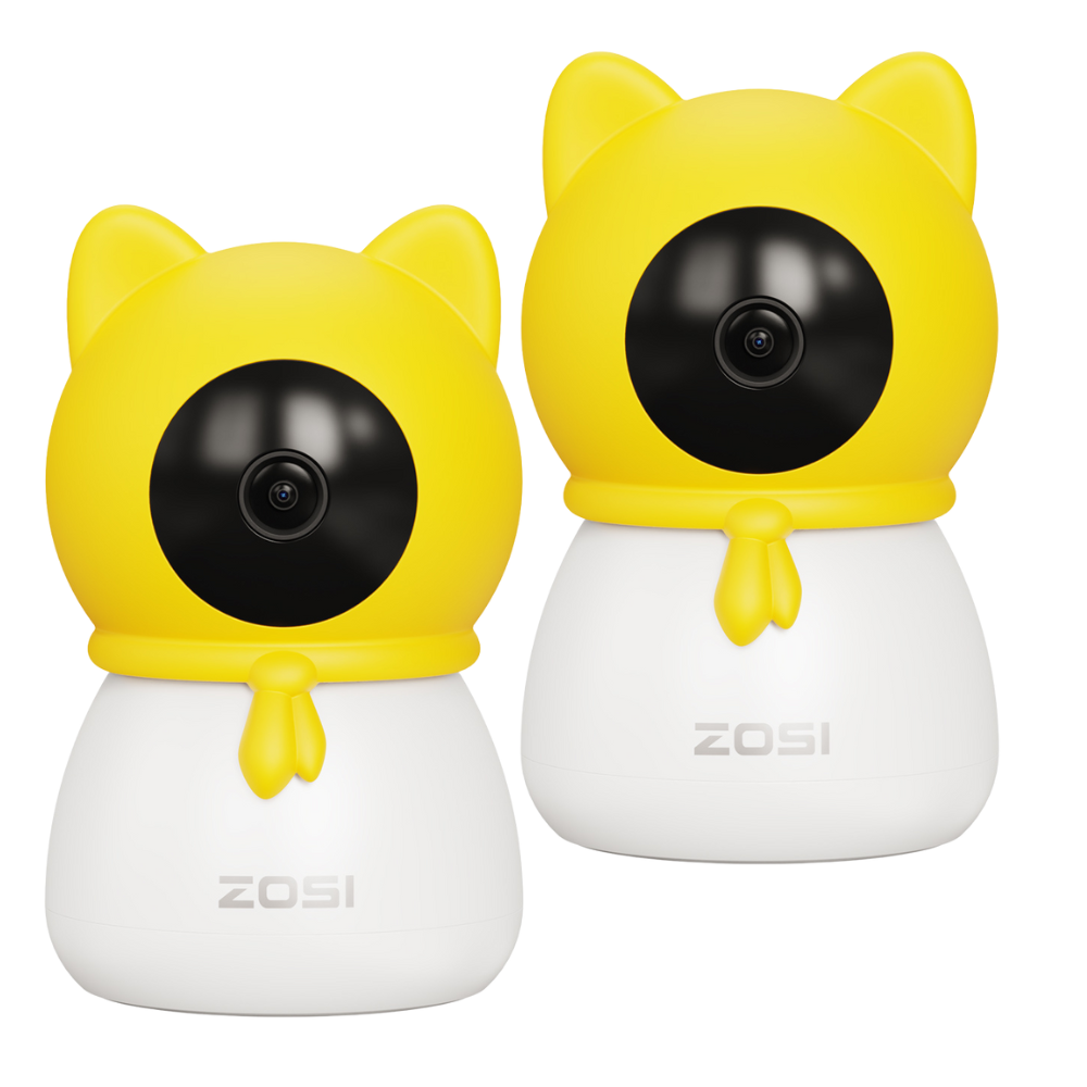 C516 2pack 4MP 2.4GHz/5GHz Baby Camera + Max 256GB Local Storage - Zosi