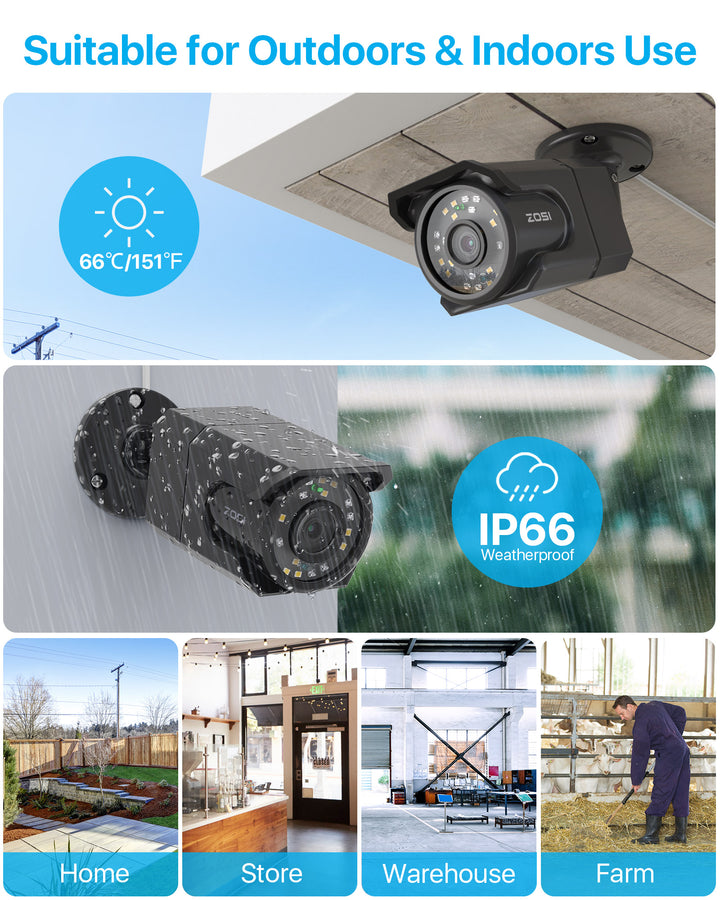 C105 4K Add-on PoE Camera + 60ft Ethernet Cable Zosi