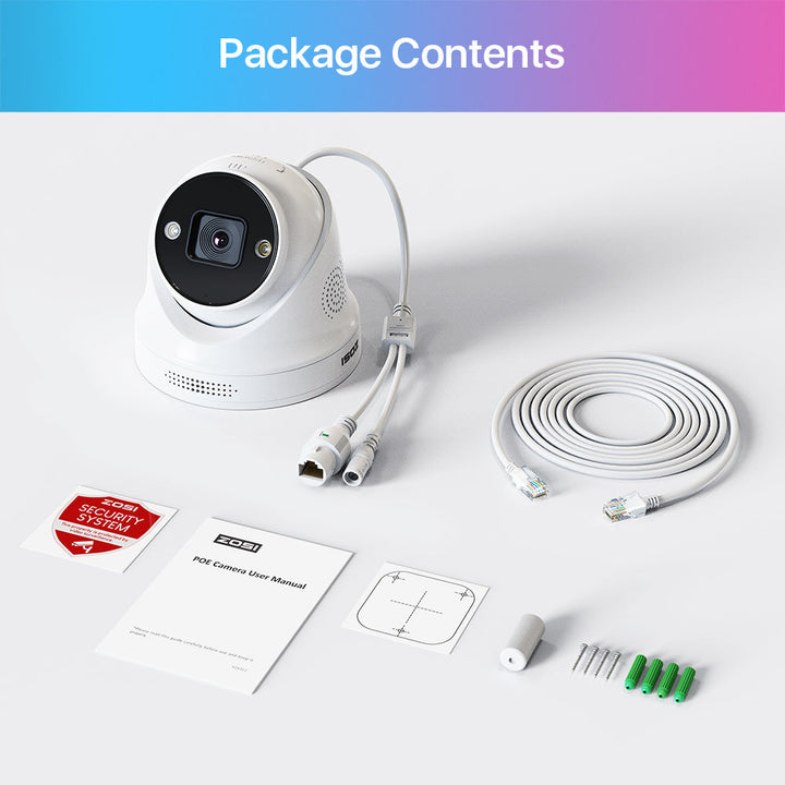 C225 4K Starlight PoE IP Camera + Max 128GB Local Storage Zosi