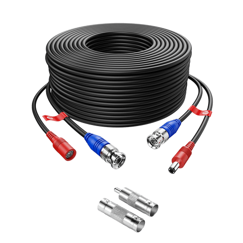 60ft 18m Video & Power 2 in 1  Cables, BNC Extension Cables