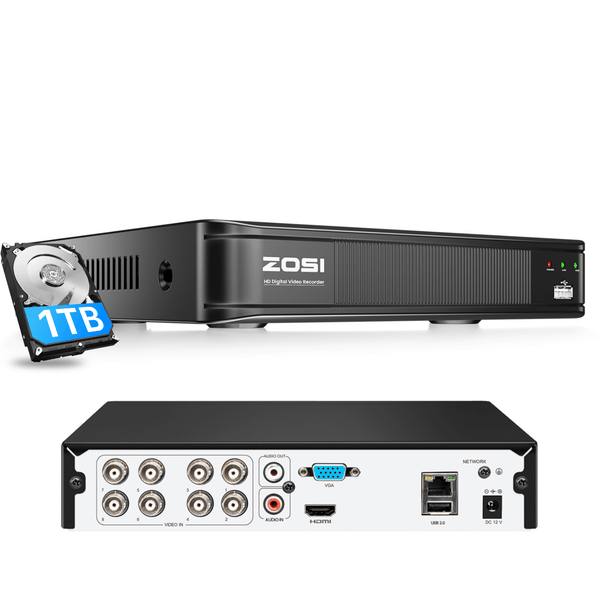 (1TB HDD) 8 Channel 1080P HD Digital Video Recorder DVR (ZR08VMA/ZR08VNA)